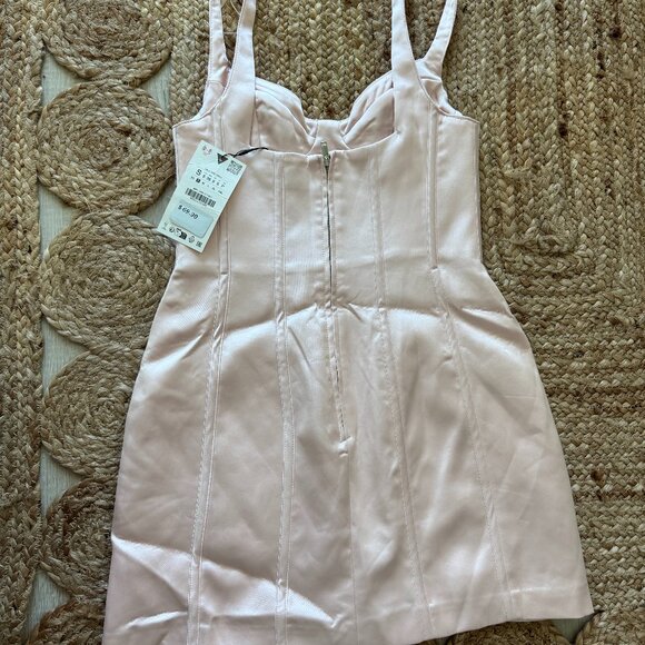 ZARA Pastel Pink Satin Mini Dress – Size S (Ref. 3065/371/621) 💖 - Picture 5 of 15